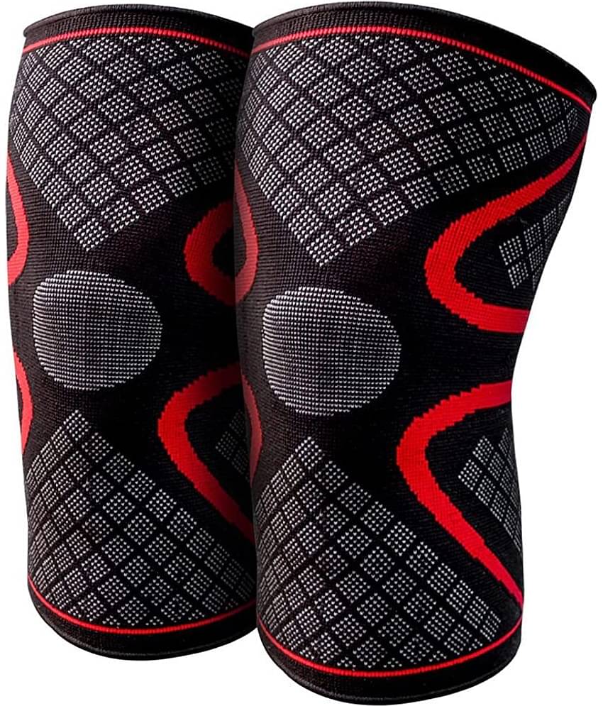 Slovic - Black Knee Support ( Pack of 2 )