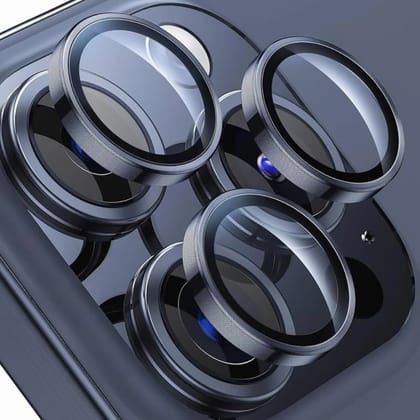 Camera Lens Protector for iPhone  Ultra HD Glass with Metal Ring, AR+AF, Scratch & Dust Resistant BLACK  iPhone 13 PRO