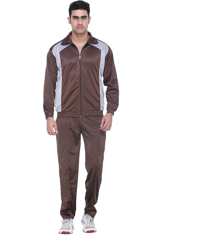 Warm Up White Polyester Regular Fit Men's Tracksuit ( Pack of 1 )