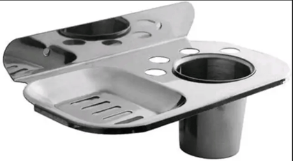 WEKTU Single Soap Dish With Tumbler/Brush Holder/Paste Holder/1PC125 (Silver) WEKTU Single Soap Dish With Tumbler/Brush Holder/Paste Holder/1PC125 (Silver)