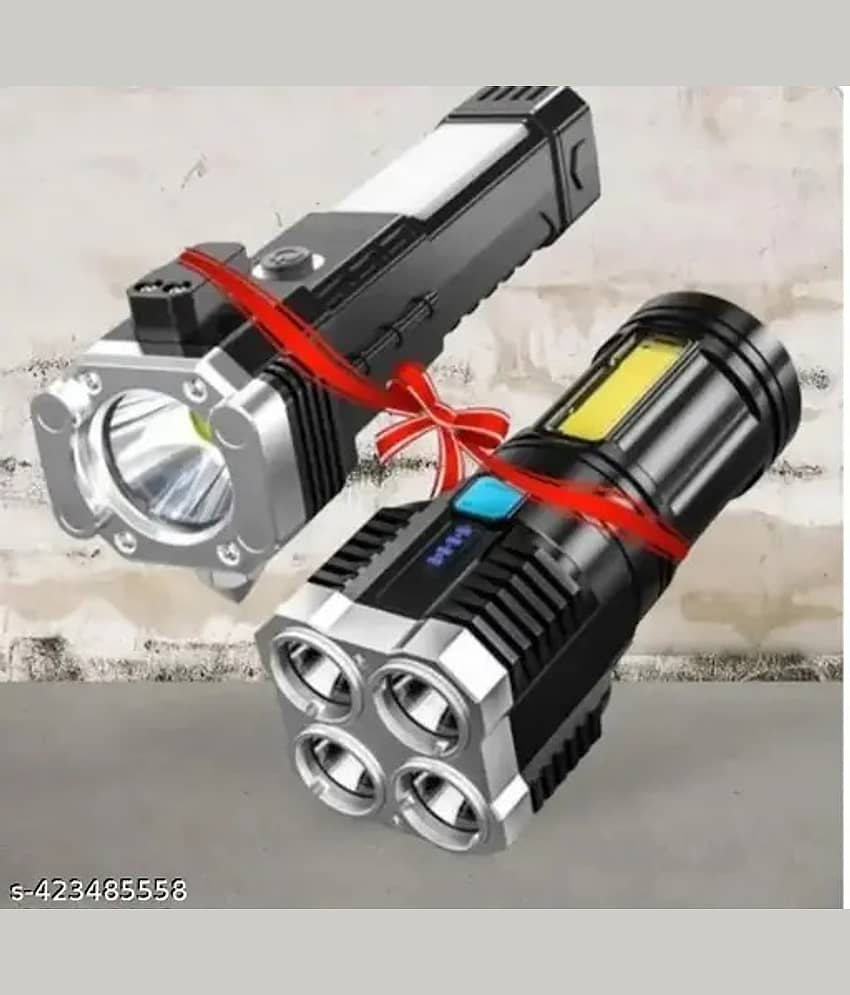 Kadio - 3W Rechargeable Flashlight Torch ( Pack of 2 )