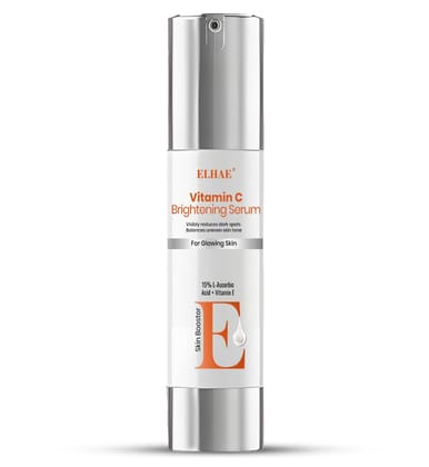 ELHAE 15% Vitamin C Face Serum for Glowing Skin � Pure L-Ascorbic Acid with Vitamin E | Hydrating & Brightening Formula for All Skin Types | 30ml