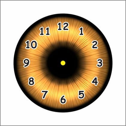 TERA MERA GIFT The Magical Gifts Realistic Eye Design Wall Clock ? Glow-in-Dark Iris Style Decorative Clock for Home, Office, Living Room 8 INCH
