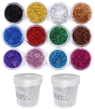 Elecsera Dusty Glitter Eyeshadow for Girls/Women with Glitter Gum 48 g (Multicolor)