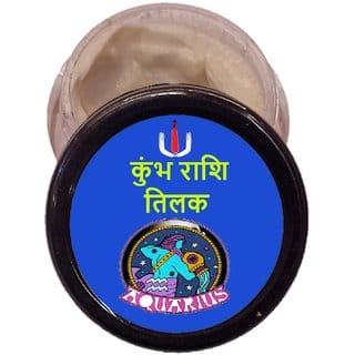 Chandan Tilak For Kumbh Rashi People