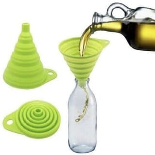 Foldable Silicone Funnel, Multicolor
