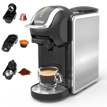 COSTAR 3-in-1 Espresso Machine, 20 Bar Coffee Maker Compatible with Nespresso Original, Dolce Gusto Capsule, and Coffee Powder, Adjustable Volume, Fast Heating System Coffee Machine for Home Office COSTAR 3-in-1 Espresso Machine, 20 Bar Coffee Maker Comp