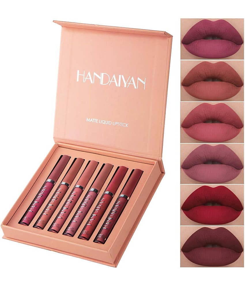Huda Girl Multi Matte Long Lasting Liquid Lipstick ( Pack of 6 )