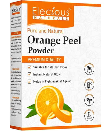Elecious Orange Peel Powder For Skin and Face (200 Grams) | No Chemical, No preservative