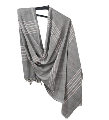 Dhaga Vishwas Ka Handloom Grey Cotton Stole Dhaga Vishwas Ka Handloom Grey Cotton Stole