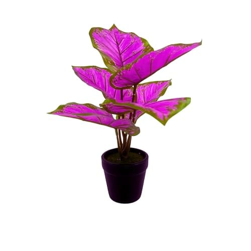 Decor Small Size With Pot Item Living Room Plastic Palm Tree Fake Plant Leaves Balcony Office Bamboo Decoration