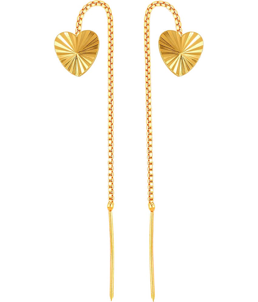 VIVASTRI Golden Threader Earrings ( Pack of 1 )