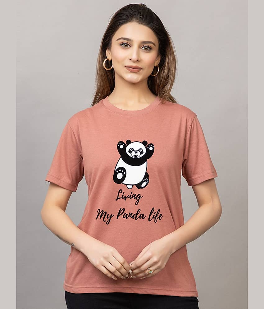 MISDYNAMIC Women Cotton Printed Regular Fit Round Neck T-Shirt ( Multicolor )