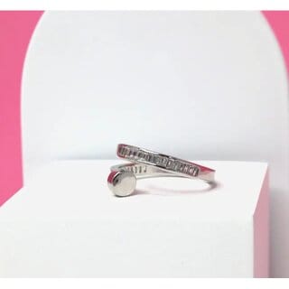 Trendy Silver crystal  finger ring for women's