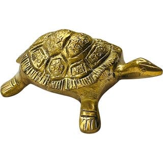 Sambhaav Handcrafted Brass Turtle Dcor for Home A Timeless Symbol of Patience (4 Inch)