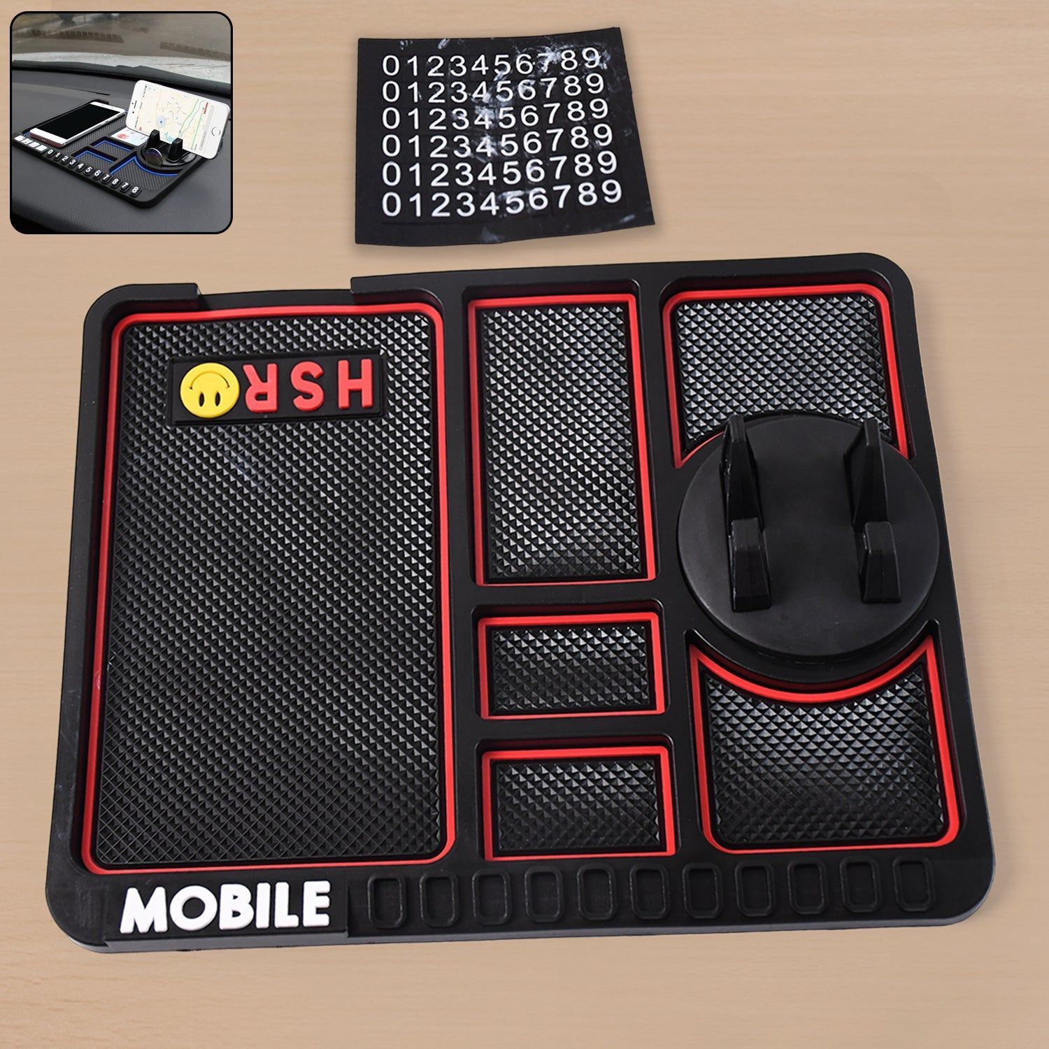 Car Dashboard Mat & Mobile Phone Holder Mount
