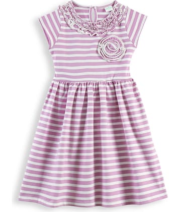 Juscubs Cotton Frock For Girls ( Pack of 1 , Purple )