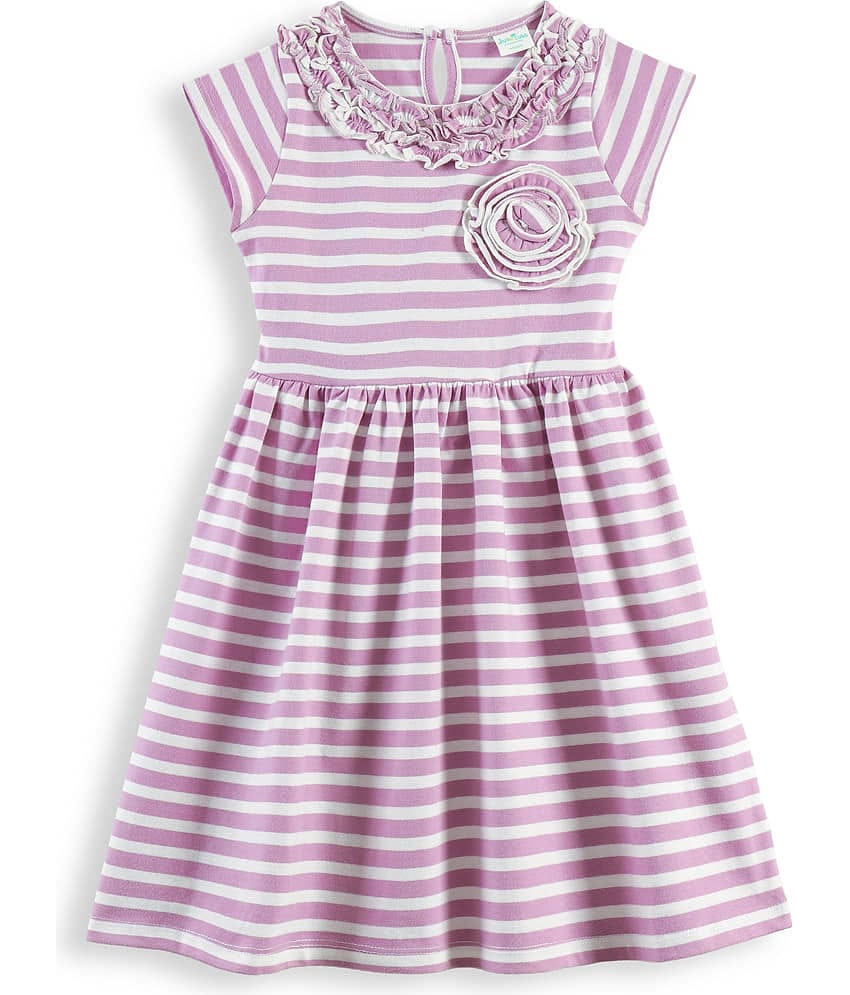 Juscubs Cotton Frock For Girls ( Pack of 1 , Purple )