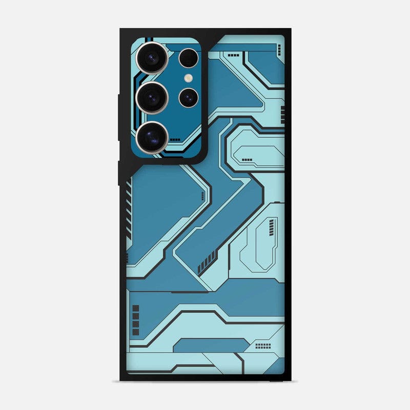 Techy Cyber Blue Bumper Mobile Cover