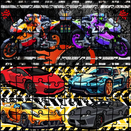 Car & Bike Jigsaw Puzzle for Kids | Vehicles Puzzle Game for Early Learning | Educational Toy to Improve Focus, Memory & Problem-Solving Skills