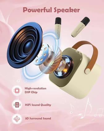 Karaoke Microphone with SpeakerK-12Bluetooth + WiredRechargeablePlastic + MetalParty, Home, Kids, Outdoor