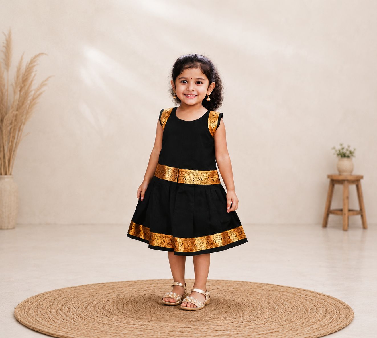 Black Baby Girl Dress | Elegant Party & Festive Wear for Infants & Toddlers.