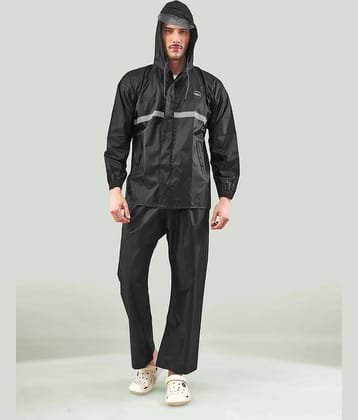 lux venus Black Nylon Men's Rain Suit ( Pack of 1 )