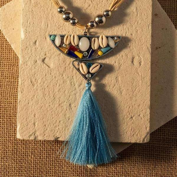 Ocean Muse Tassel Statement Necklace