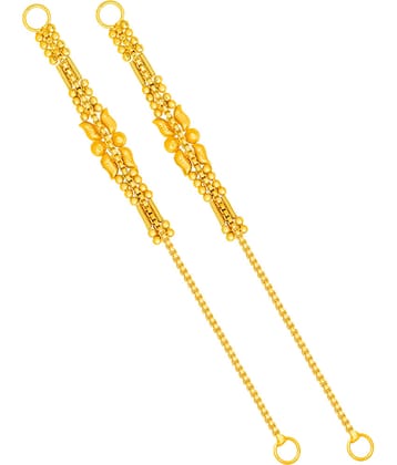 LUV FASHION Golden Ear Chain Earrings ( Pack of 1 )