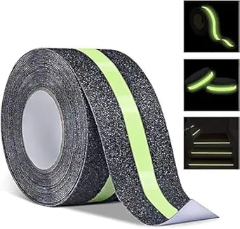 Anti Slip Grip Tape,Non-Slip Traction Tapes With Glow In The Dark Reduce The Risk Of Slipping For Indoor Or Outdoor Stair Tread Step And Other Slippery Surfaces (2 Inch x 5 Meter) (Pk_1) Anti Slip Grip Tape,Non-Slip Traction Tapes With Glow In The Dark Reduce The Risk Of Slipping For Indoor Or Outdoor Stair Tread Step And Other Slippery Surfaces (2 Inch x 5 Meter) (Pk_1)