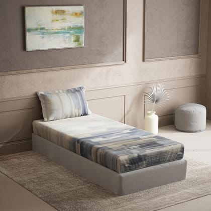 DDECOR - Cherish Collection 100% Cotton Abstract Pattern 150TC Single Bedsheet|152 CM X 224 CM| - Blue