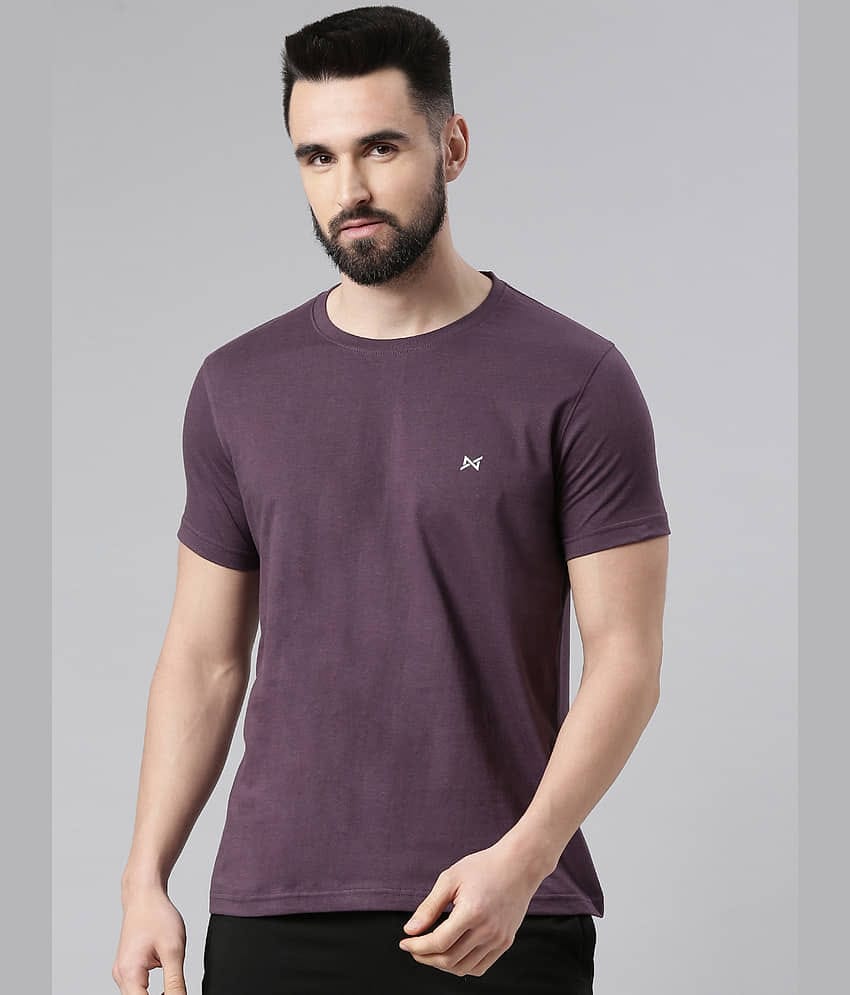 Force NXT Pack of 1 100% Cotton Regular Fit Men's T-Shirt ( Light Blue )