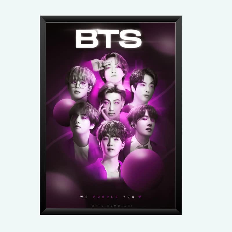 Nokkes Bts Army Bangtan Boy V suga J-Hope Jungkook Jin Jimin Rm 8X12 Inch Size Photo Frame Photo Home Office_bts5_3