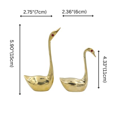 Brass Swan Pair Golden | Hand Crafted Metal Brass, Perfect for Home Decoration and Gifting Brass Swan Pair Golden | Hand Crafted Metal Brass, Perfect for Home Decoration and Gifting