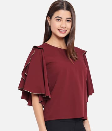 ALL WAYS YOU Women's Polyester Regular Top ( Maroon )