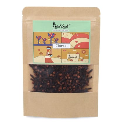 Rural Roots Cloves (Laung) - 50g | Whole Spices | Aromatic & Flavorful | Natural & Fresh | Perfect for Cooking & Remedies