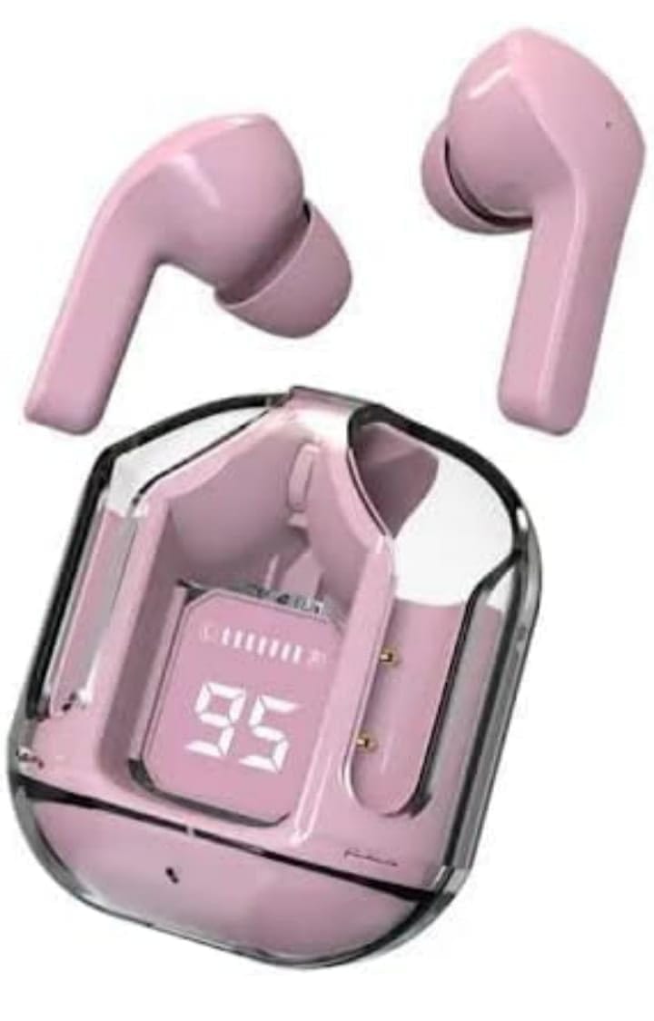 Ultrapods Earbud Transparent Design, 30 Hrs Playtime with Fast 30 Hrs Playtime with Fast Charging Bluetooth 5.313Mm Hd Bass Drivers