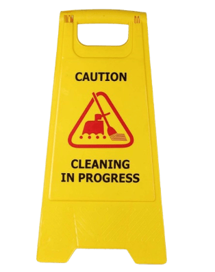 Rahul Professionals Plastic Caution Standing Sign Board (Pack Of 1, Cleaning In Progress)