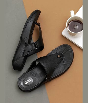 Big Fox - Black Men's Leather Slipper