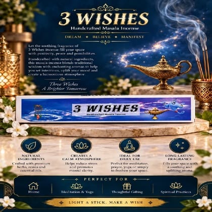 3 Wishes Handcrafted Masala Incense Agarbatti