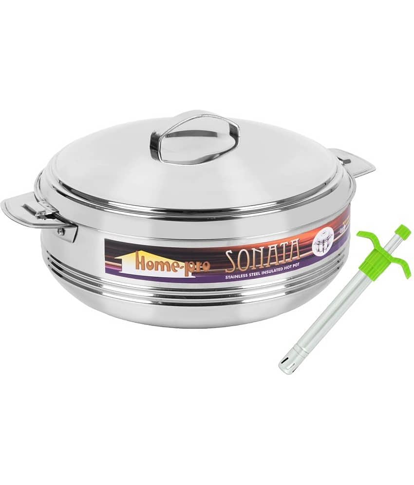 HomePro Casserole 2500Ml & Lighter Red Multicolor Steel Serve Casserole ( Set of 2 , 2500 mL )