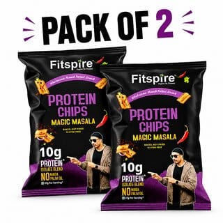 (Pack Of 2) Protein Chips Magic Masala Flavor Each 37 G
