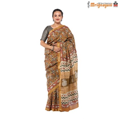 HANDLOOM MAHESHWARI SILK SAREE WITH BLOUSE (SKU - 3N0104050422, SAREE- 1279)