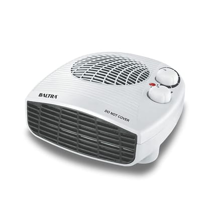Baltra Feather Fan Room Heater with Adjustable Thermostat 2 Heat Modes | Winter Heater For Bedroom | Electric Room Heater (ISI certified, 1 Years Warranty, White colour)