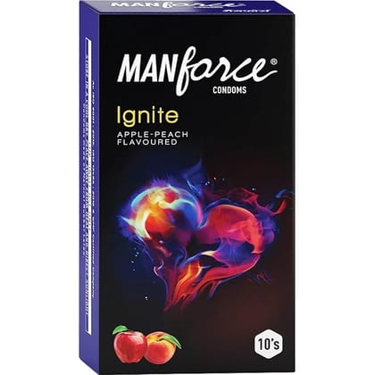 MANFORCE 3 in 1 (Ribbed Contour Dotted) Wild Black Grapes Flavoured Condoms- 10 Pieces x Pack of 3 Condom (Set of 3 30 Sheets)