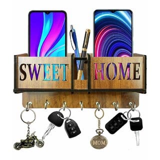 Sweet Home Design Wooden Key Holder with Storage Box