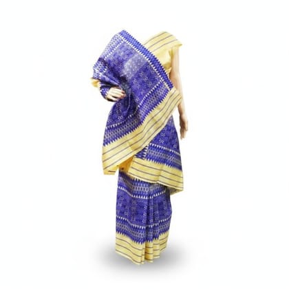 Traditional Blue and Gold Handloom Saree