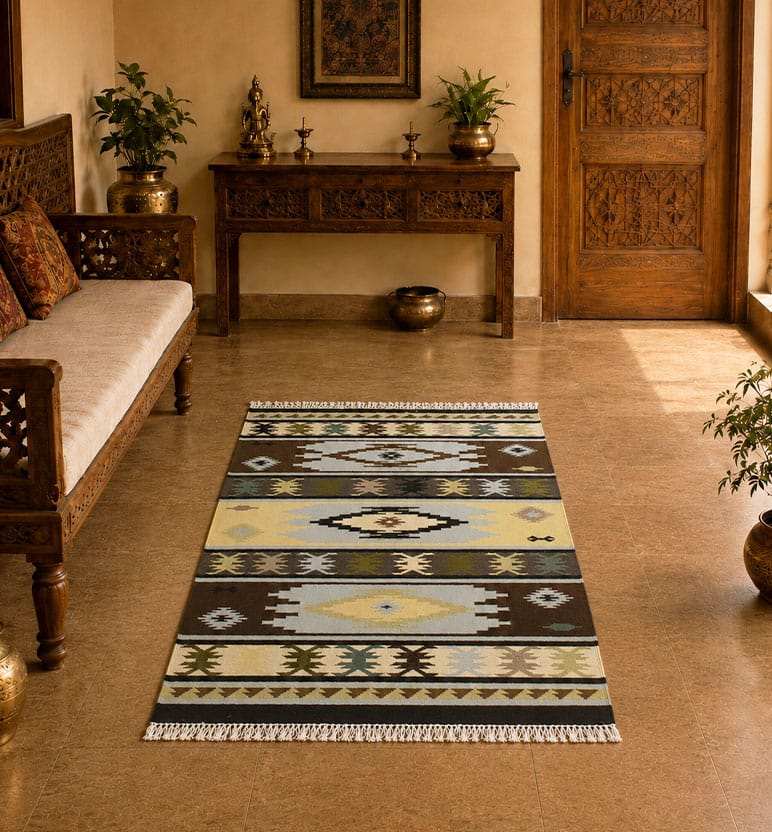 Handcrafted Cotton Woolen Panja Dari 4' * 6' Feet