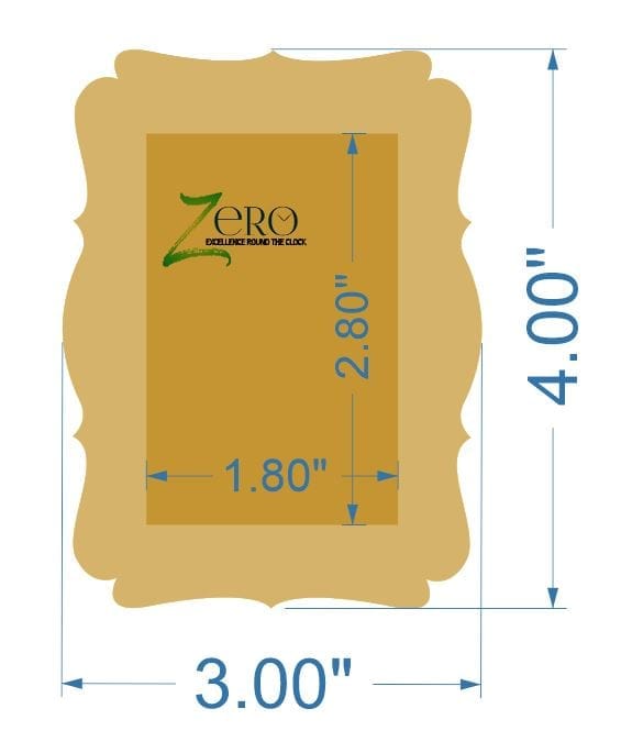 Brand Zero MDF Photo Frame Design 4 - 3 Inches By 4 Inches