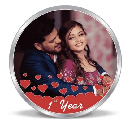 PERSONALISED MARRIAGE ANNIVERSARY 999.9 PURE SILVER COIN